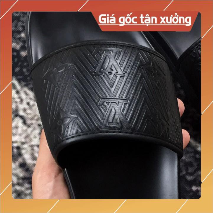 [Freeship - Xả Kho] Dép nam da bò nguyên tấm in họa tiết  -LV6