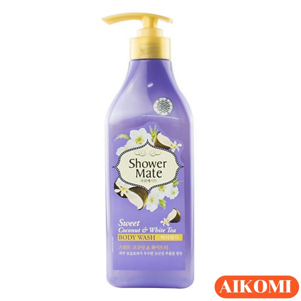 Sữa tắm tinh chất Dừa và hoa trà trắng Shower mate Coconut &amp; White tea 550g