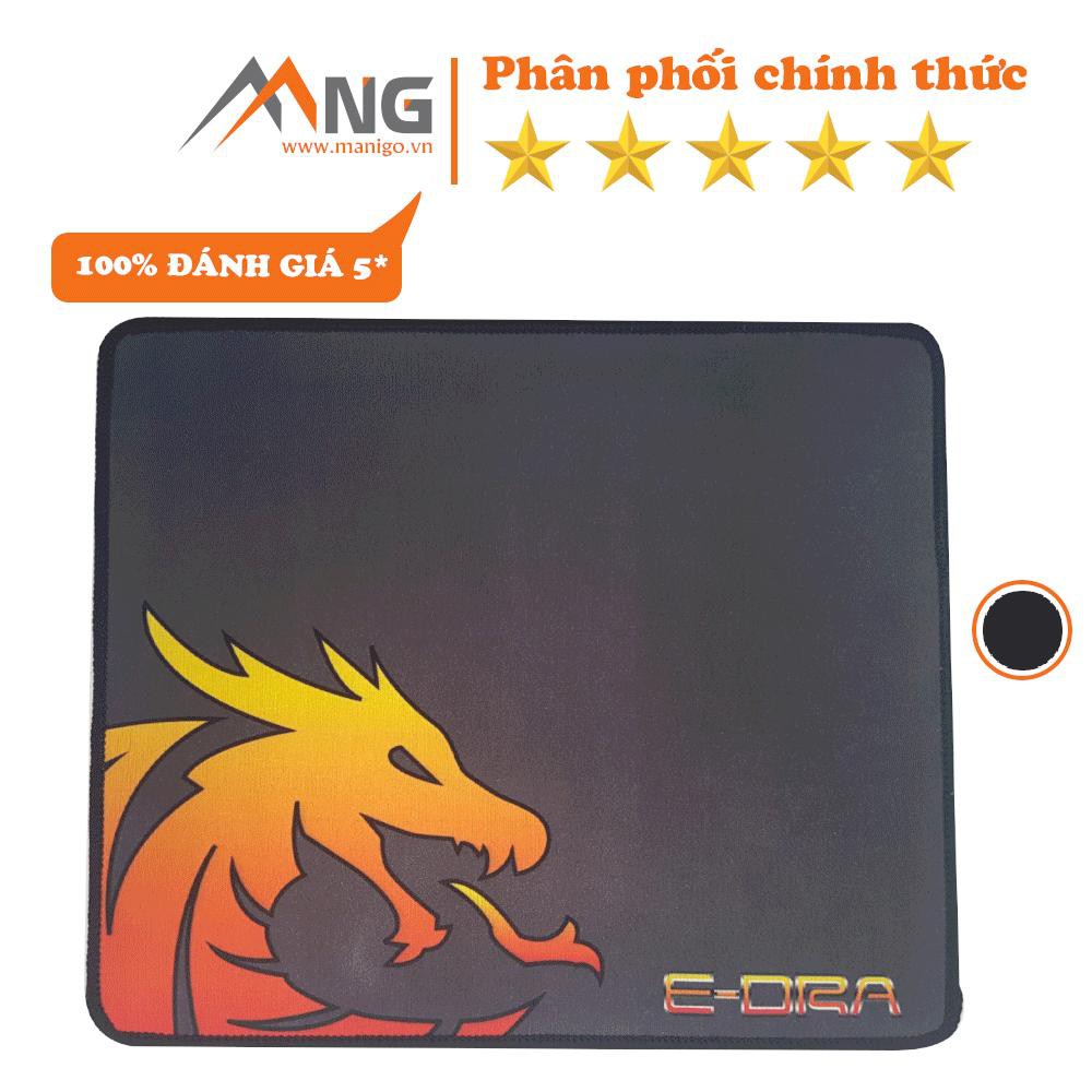 Lót chuột EDRA dành cho máy tính, laptop dùng chơi Game, văn phòng bo viền bền đẹp, màu đen