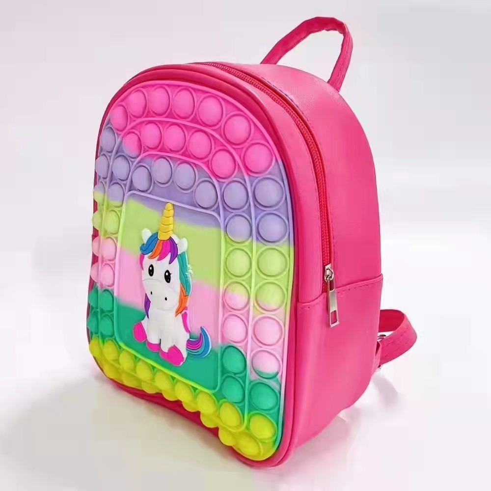 Balo POP IT cho bé mầm non từ 1-6 tuổi - balo họa tiết hoạt hình chống thấm nước chất liệu an toàn cho bé