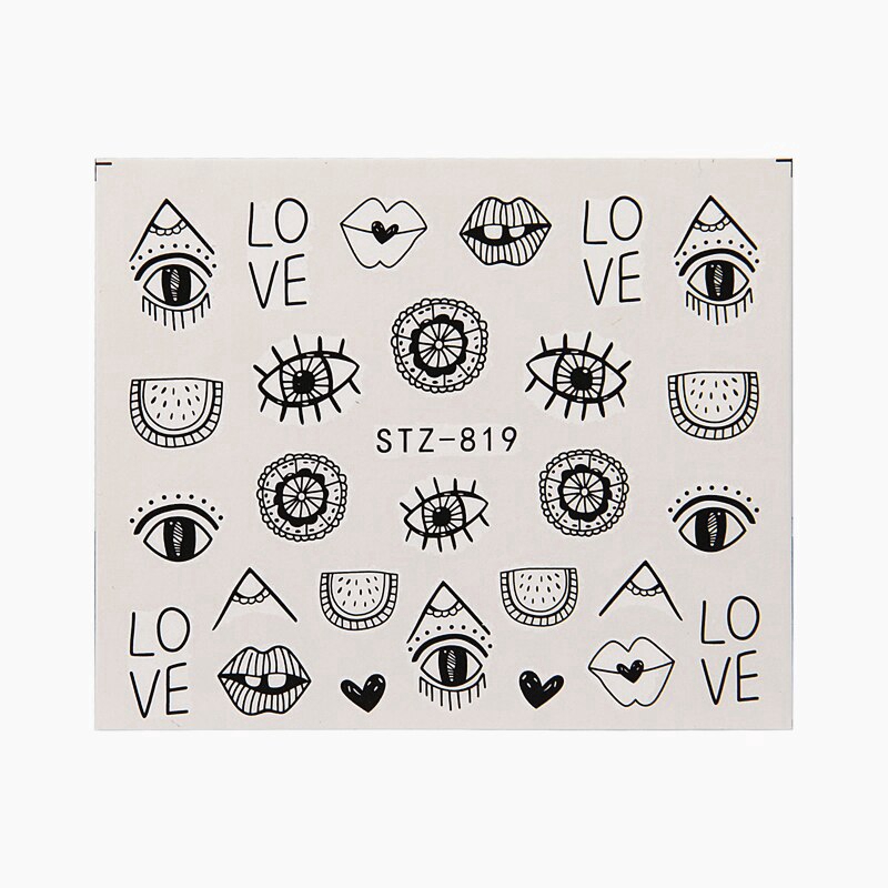 Sticker dán móng hình mắt phong cách cổ điển dễ thương