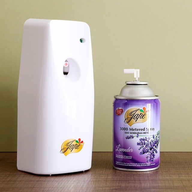 Máy Xịt thơm phòng Tự Động Jape 600ml (Hương lavender, Hương hoa cỏ, Hương Vani, Hương chanh, Hương hoa Anh Thảo)