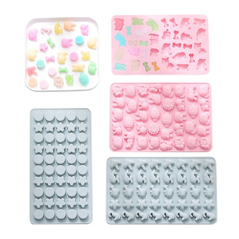 {FCC} Silicone Gummy Chocolate Cookie Baking Ice Cube Tray Cake Candy Jelly Mould{yancrane3.vn}