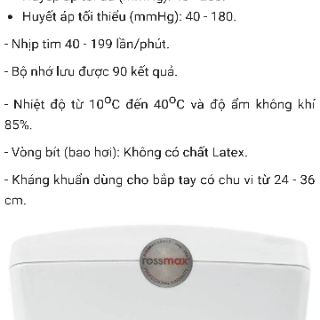 Máy Đo Huyết Áp Bắp Tay Rossmax X1
