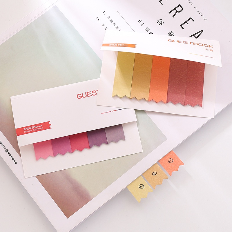 Bộ giấy ghi chú màu cầu vồng xinh xắn