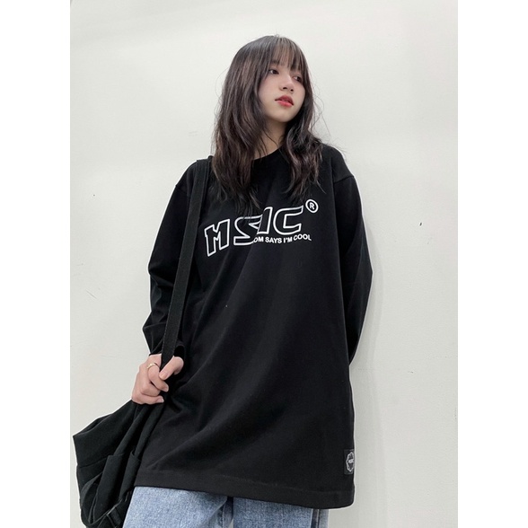 Áo thun tay dài MSIC - đen