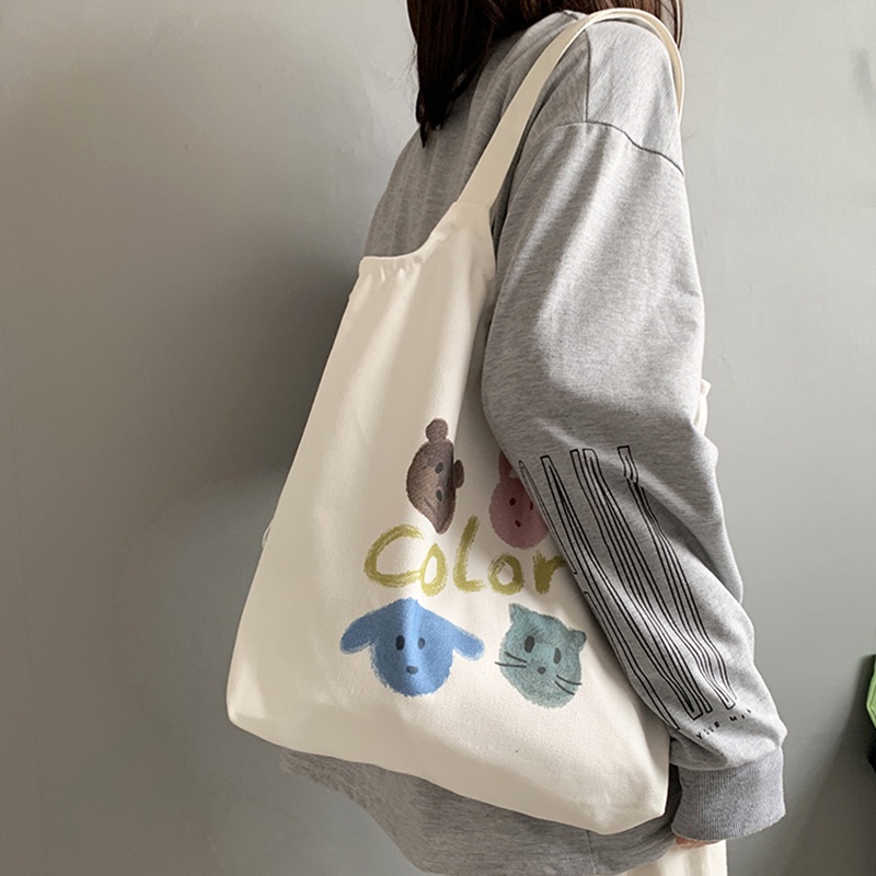 Túi Đeo Vai Bằng Vải Canvas Thời Trang Dành Cho Nữ