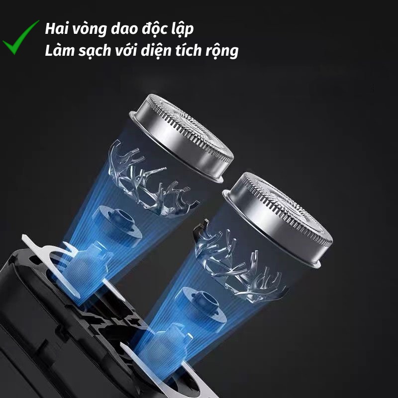 Máy Cạo Râu Đa Năng Máy Cạo Râu 2 Lưỡi Kép Hiệu Qủa Dễ Dàng Vệ Sinh PAPAA.HOME