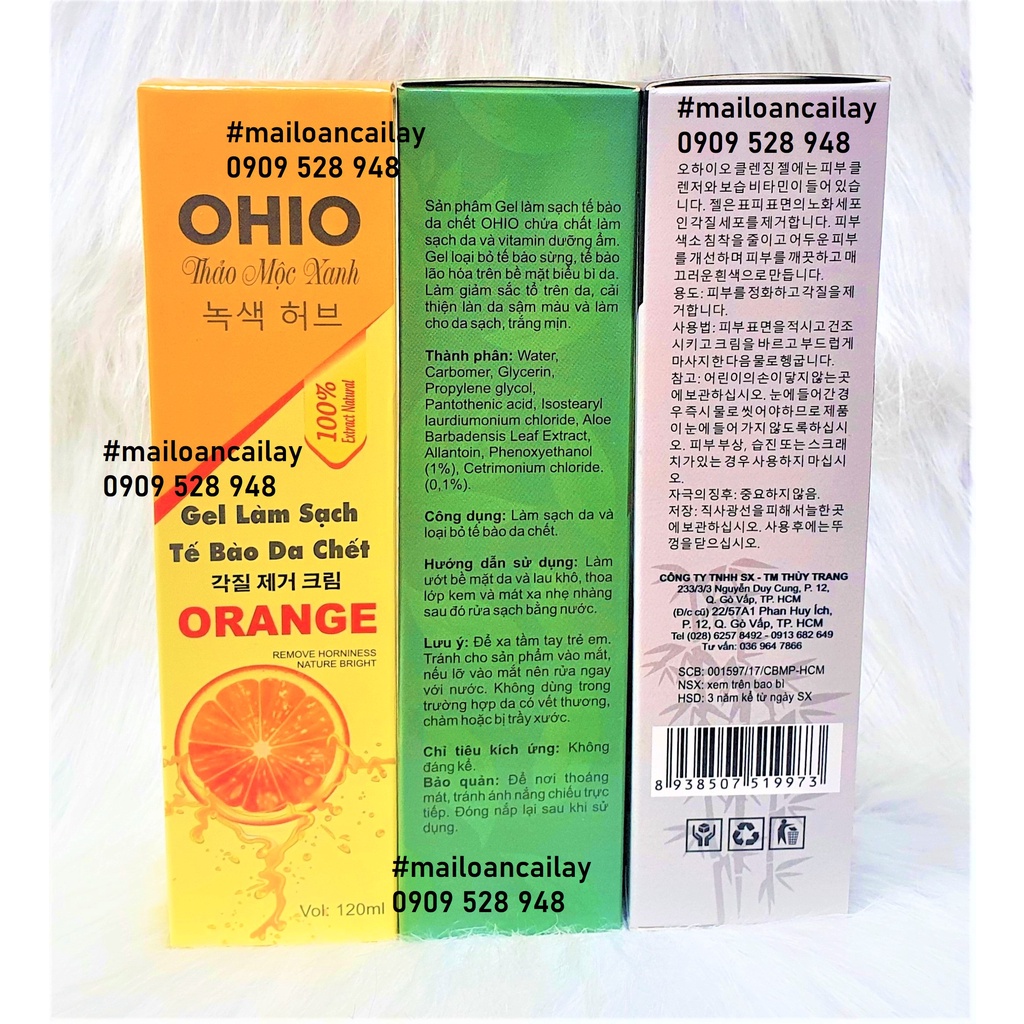 OHIO gel làm sạch tế bào da chết 120ml