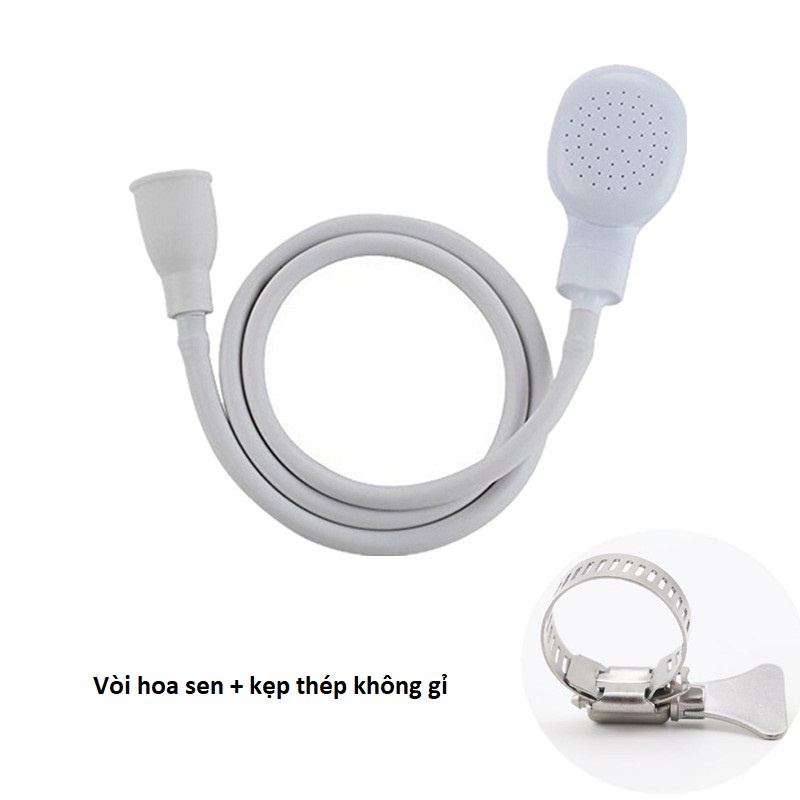 Đầu vòi tắm nối dài đa chức năng Richtree, chất liệu silicon dễ dàng vệ sinh.