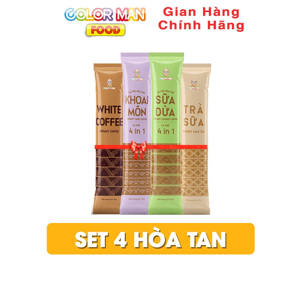 Set 4 Gói Hòa Tan Color Man (4 Loại)