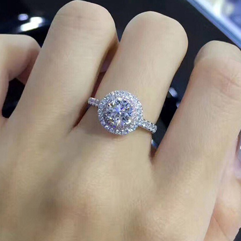 Nhẫn đính đá sapphire / kim cương hồng tự nhiên thích hợp dùng để cầu hôn