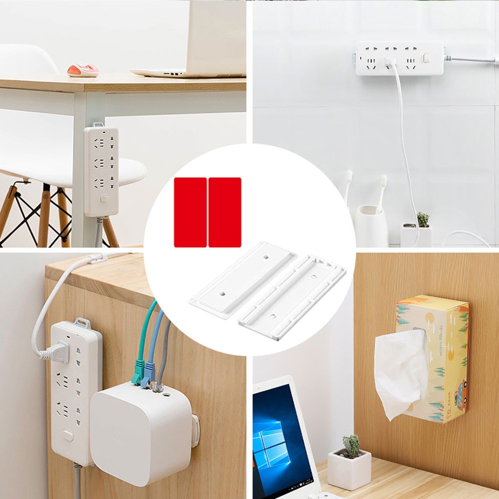 Giá đỡ ổ cắm điện dán tường tự dính không đục lỗ tiện lợi