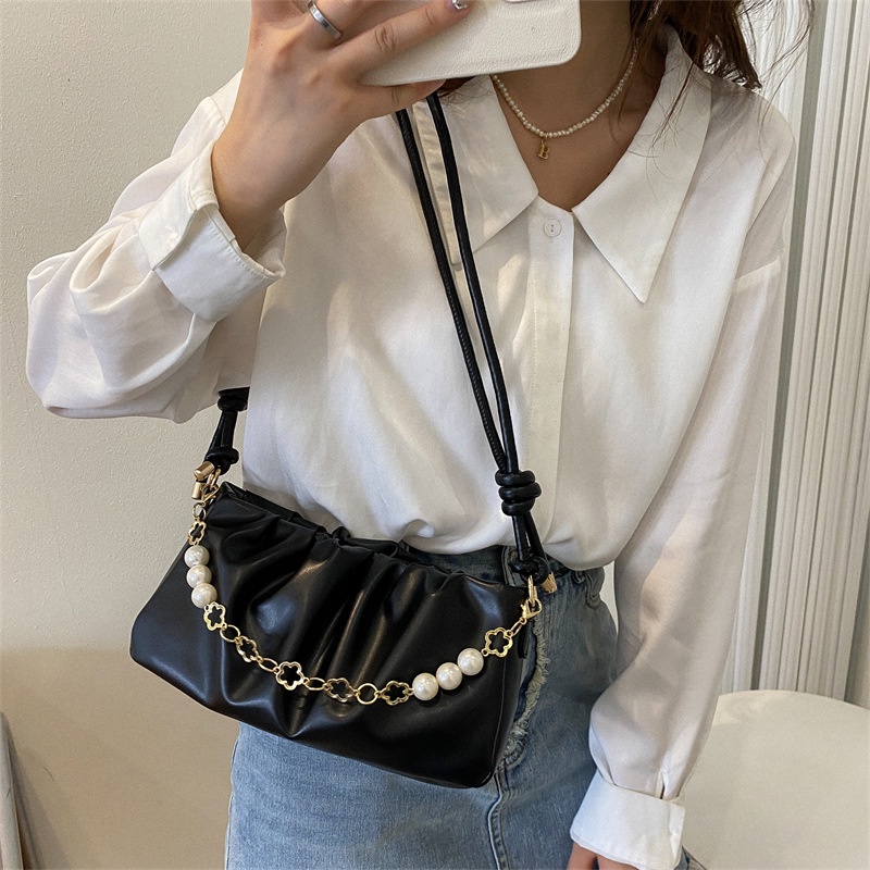 Túi Đeo Vai Đính Ngọc Trai Phong Cách Hàn Quốc Thời Trang Cho Nữ