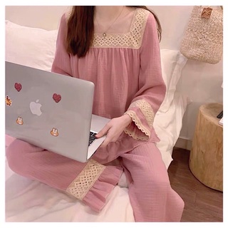 ⚡️BÁN SỈ⚡️Bộ đồ ngủ phối ren 2 màu