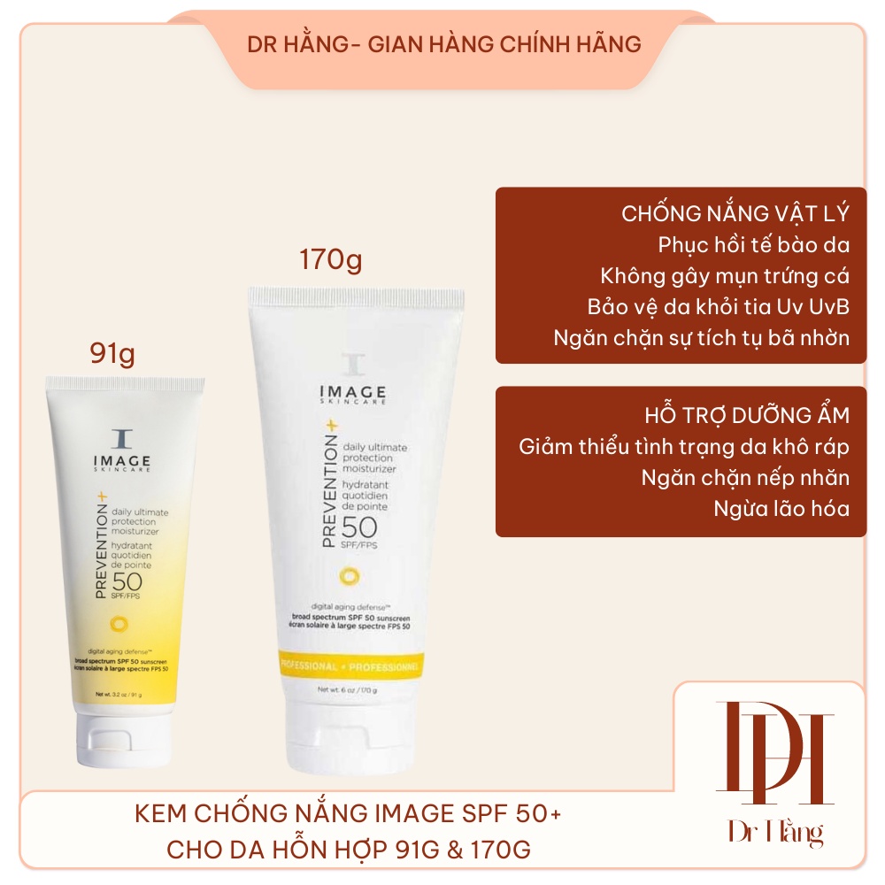 Kem chống nắng Image SPF50 91g/170g