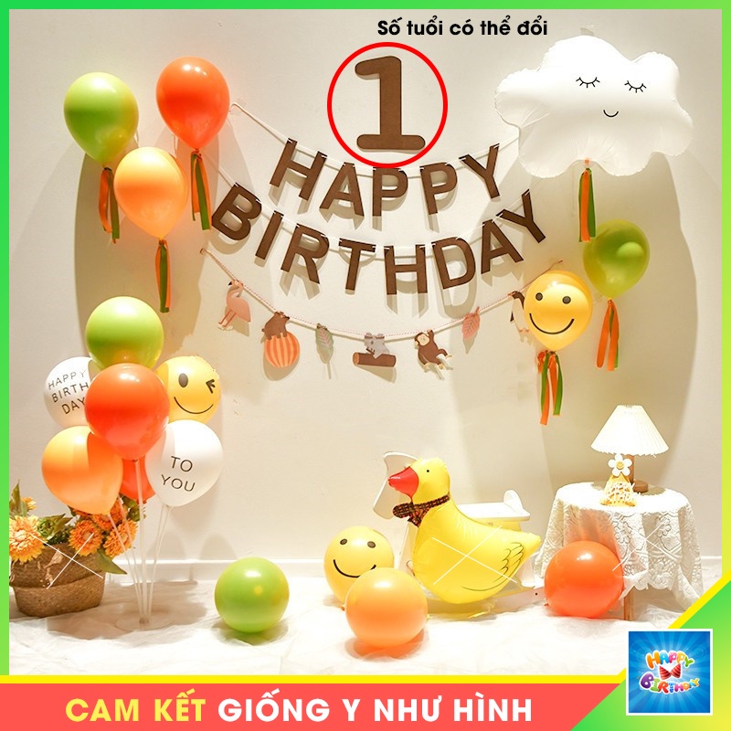 Set bóng trang trí sinh nhật handmead Hàn Quốc với Bộ bóng trang trí sinh nhật màu vintage dễ trang trí tại nhà