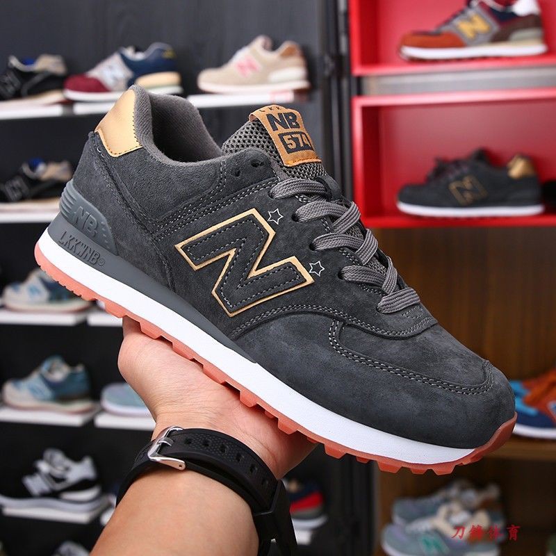 New Balance NB574 Giày nam Four Seasons Plus Giày nữ Giày bông thường Đôi giày chạy bộ Nam