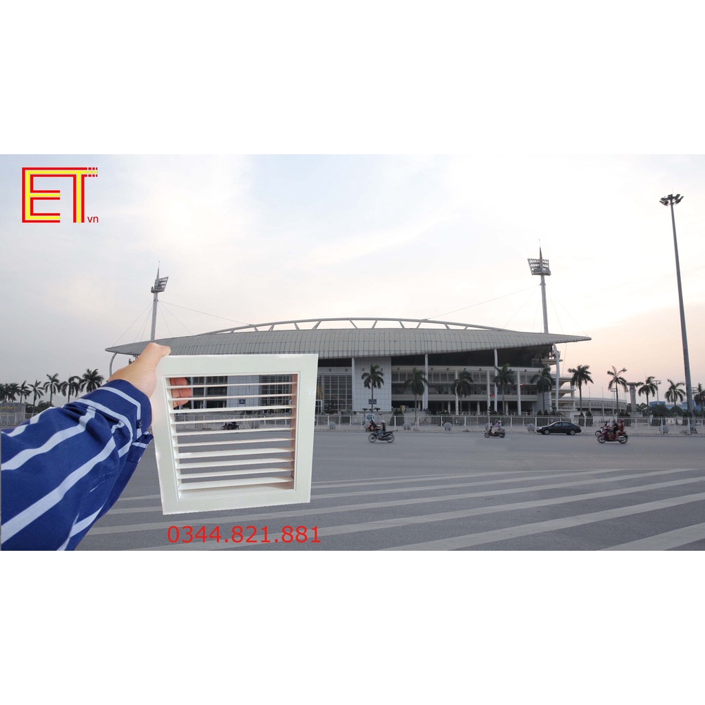 Mặt thông gió - trong nhà hình chữ nhật 75x15, BH 12 tháng, nhôm định hình sơn tĩnh điện, chịu nhiệt, không biến đổi màu