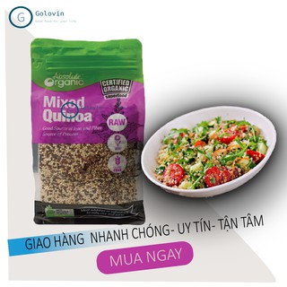 Hạt diêm mạch Quinoa mix 3 loại Absolute Organic túi 400gr cung chất chất xơ, protein giảm cân, bé ăn dặm Golovin Shop