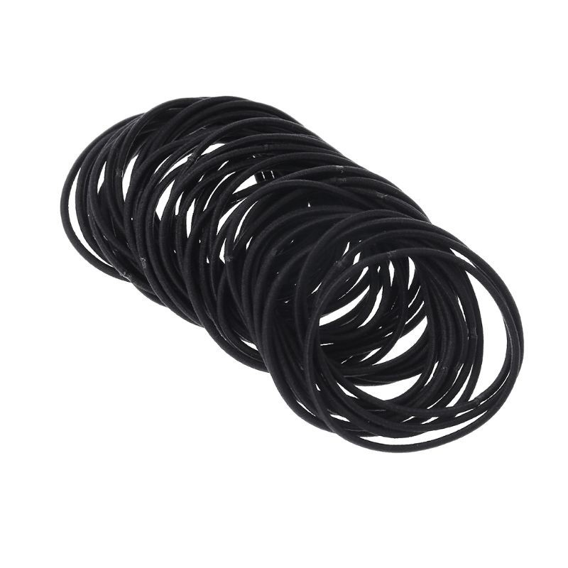 20/ 50/ 100 Dây thun buộc tóc 5cm màu trơn phong cách Hàn Quốc cho nữ