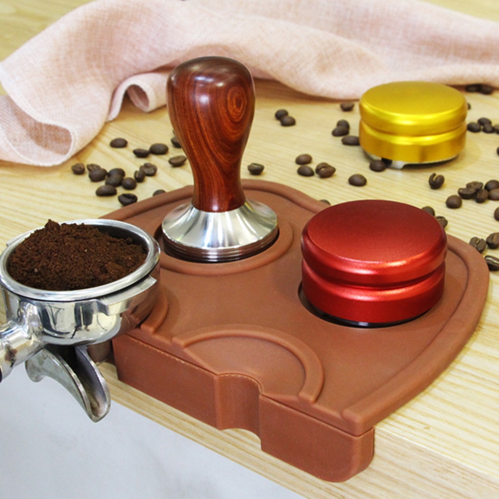 Coffee Tamper Mat Anti-Slip Portable Silicone Espresso Latte Art Barista Coffee Mat for Kitchen