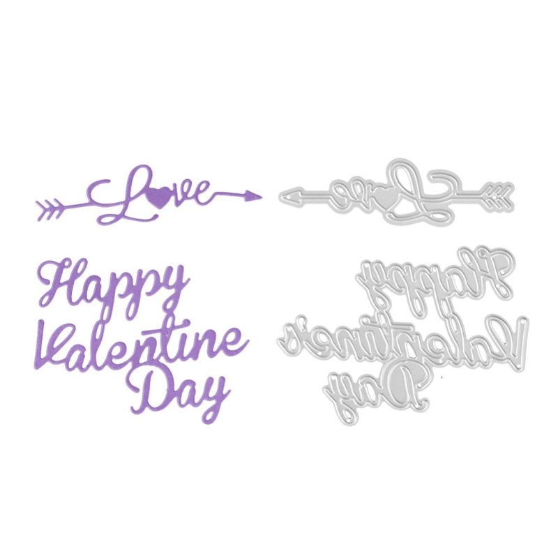 Khuôn cắt giấy kim loại hình trái tim tình yêu Valentine