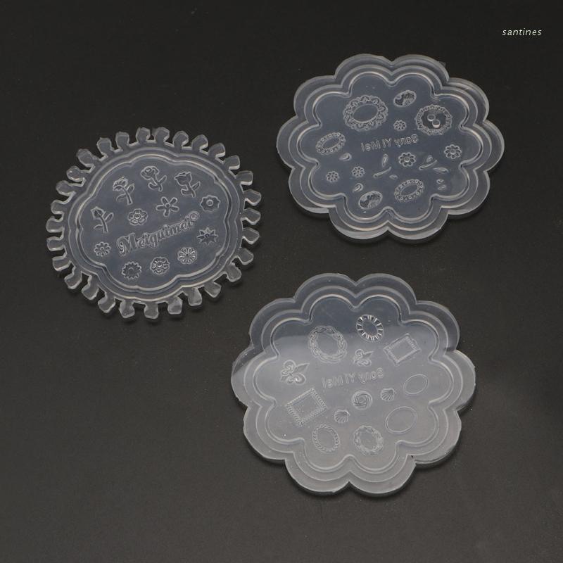 Bộ 3 Khuôn Silicone Tạo Hình Hoa Cho Trang Sức DIY