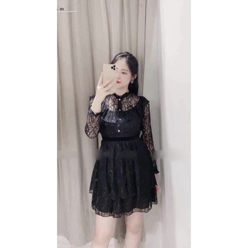 váy ren zara auth siêu xinh tiểu thư