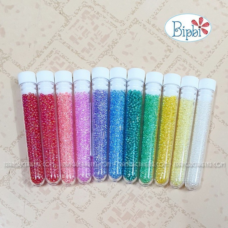 Set hạt cườm Nhật dòng trong 10 màu