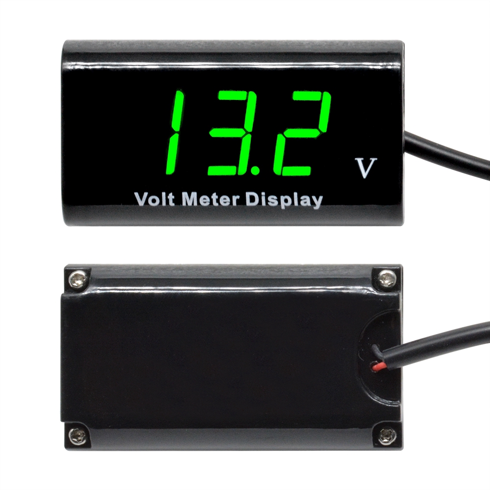 Vôn kế kỹ thuật số PCBFUN với đèn LED chống nước IPX6 DC 3-18V cho xe hơi 0.56 inch