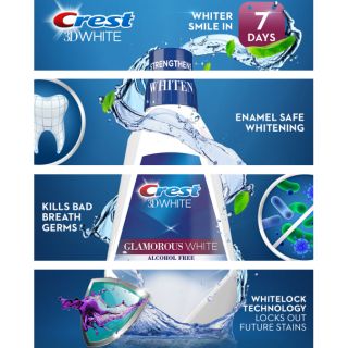 NƯỚC SÚC MIỆNG LÀM TRẮNG RĂNG Crest 3D WHITE Mouthwash 946mL