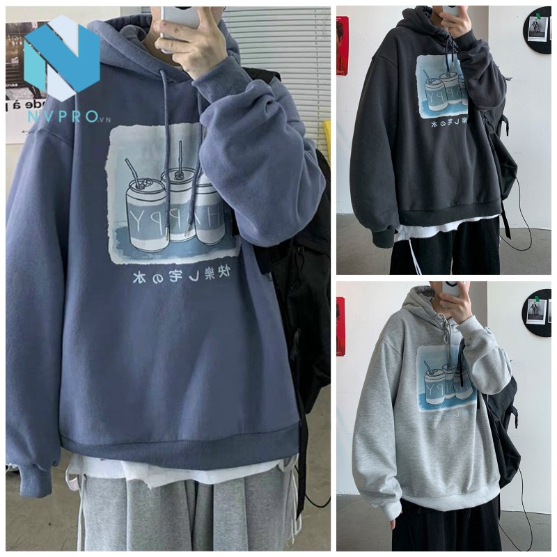 Áo Hoodies nỉ ngoại trà sữa HAPPY H020