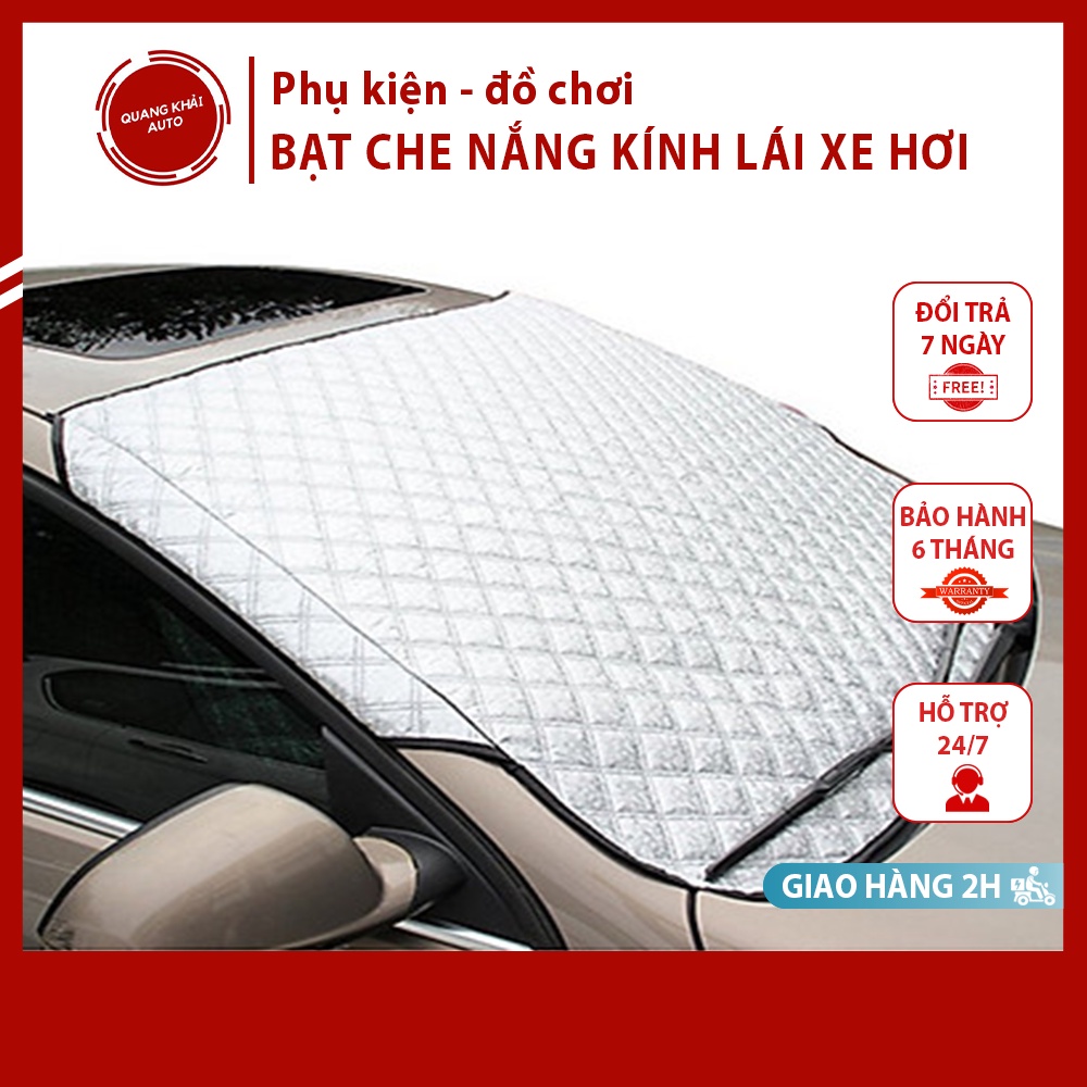Bạt che nắng kính lái ô tô 4 lớp - Tấm Che Nắng Ô Tô - Tấm Chắn Nắng Ô Tô Loại Dày, Tráng Bạc