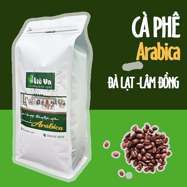 [Ưu đãi lớn] 1KG Cà phê Arabica hạt rang Đà Lạt ngon thơm đậm đà Đliê Ya Cafe