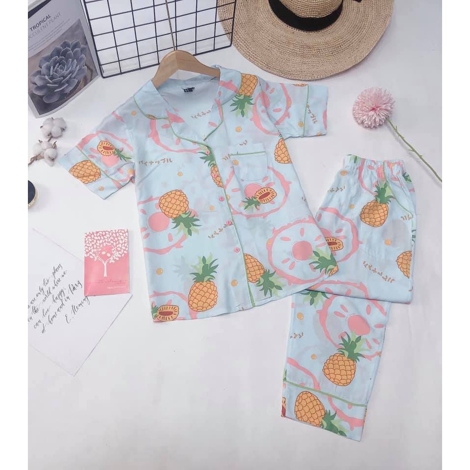 Bộ Pijama dài chất tole lanh | BigBuy360 - bigbuy360.vn