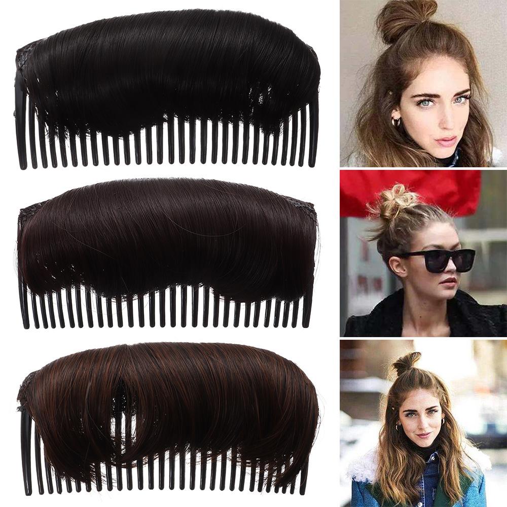 XIANTIN Set 1 / 3 Kẹp Tóc Giả Vô Hình Bằng Sợi Tổng Hợp Nhiều Màu Sắc