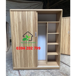 Tủ quần áo gỗ MFC cao cấp 2 cửa lùa ngang 1m6 x cao 2m chống trầy chống ẩm