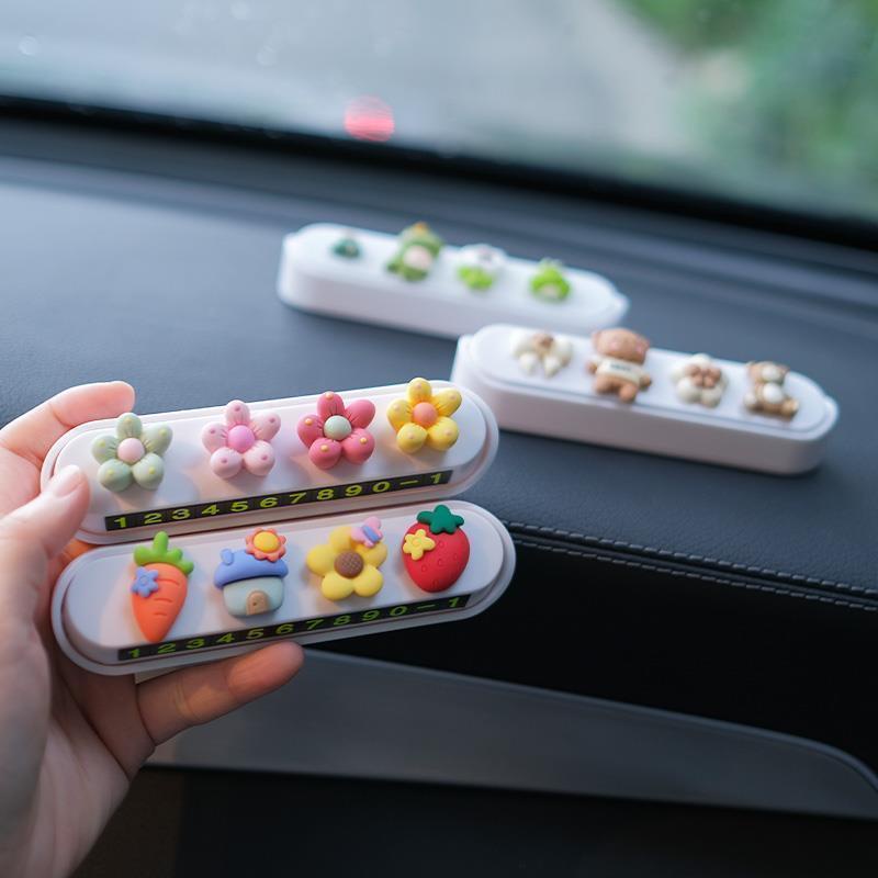 Bảng Số Điện Thoại Đỗ Xe Tạm Thời Họa Tiết Hoạt Hình Dễ Thương Sáng Tạo Trang Trí Xe Hơi