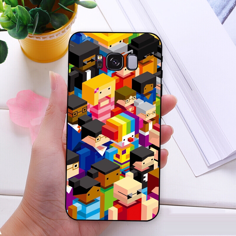 Ốp Điện Thoại Hình game Minecraft Cho Samsung Galaxy J6 A6 Plus A5 A7 A8 A9 2018 Note 8 9 10