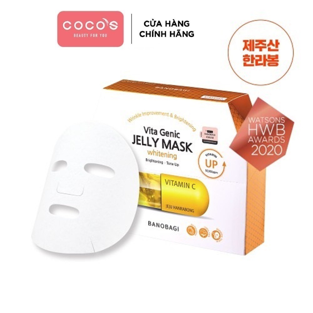 Combo 10 Mặt Nạ Dưỡng Da BanoBagi Vita Genic Whitening Jelly Mask (30ml x 10) - [BANOBAGI VÀNG]