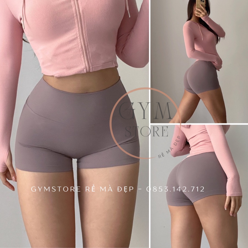Quần Lulu Biker Short Legging Đùi tập gym nữ Yoga Erobic Đồ Tập Thể Thao Nữ Giá Rẻ 𝑮𝒀𝑴𝑺𝑻𝑶𝑹𝑬 923