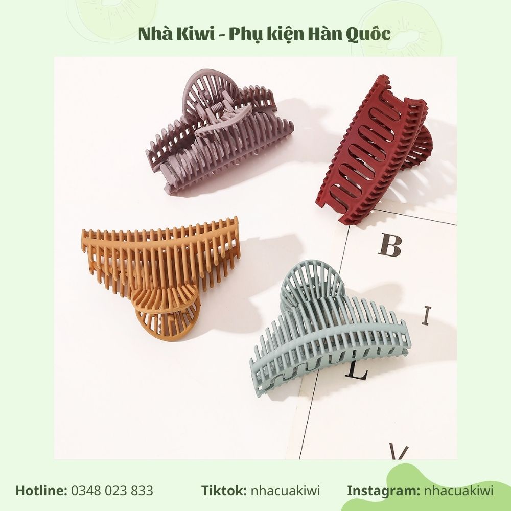 Kẹp càng cua răng cua tone màu nhẹ nhàng phong ccash Hàn Quốc