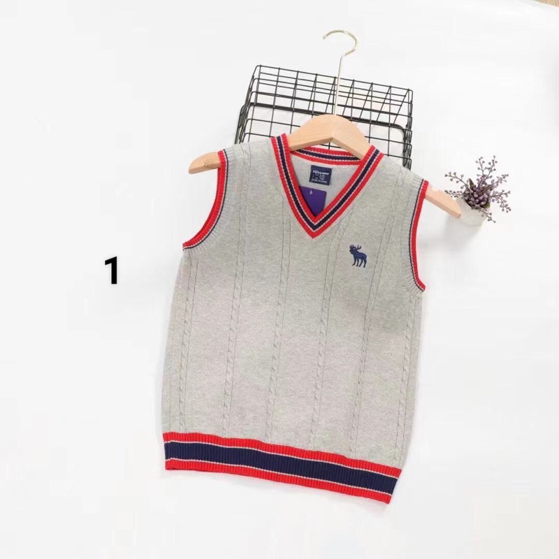 Áo gile len size cho bé 8/9 đến 14 tuổi
