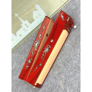 Đàn bầu gỗ hương đỏ khảm hoa gấp gọn