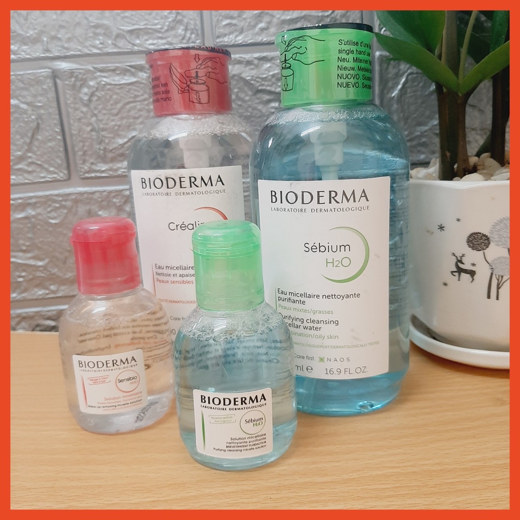 Nước Tẩy Trang Bioderma Crealine Nắp Nhún Màu Hồng 500ml - Thương Hiệu đến từ Pháp