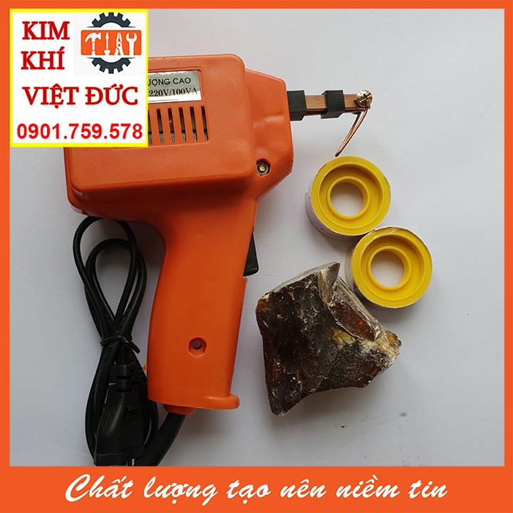 Mỏ hàn xung tặng 2 cuộn thiếc và Nhựa thông