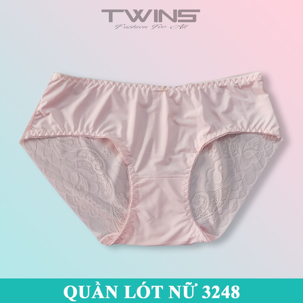 Quần lót nữ thun lạnh phối ren cao cấp Thịnh Phát 3248 chất mềm mịn thoáng mát không lộ đường may size dưới 60kg