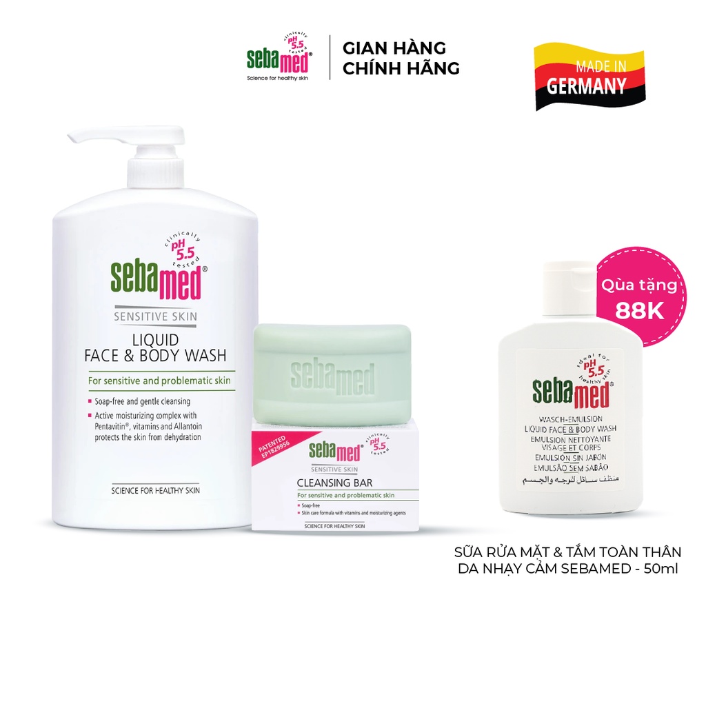 Bộ sản phẩm làm sạch chuyên sâu cho da nhạy cảm Sebamed