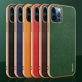 Ốp lưng Sulada da xước viền vàng iPhone Xs Max, 11, 11 Pro Max, 12, 12 Pro, 12 Pro Max Chính hãng
